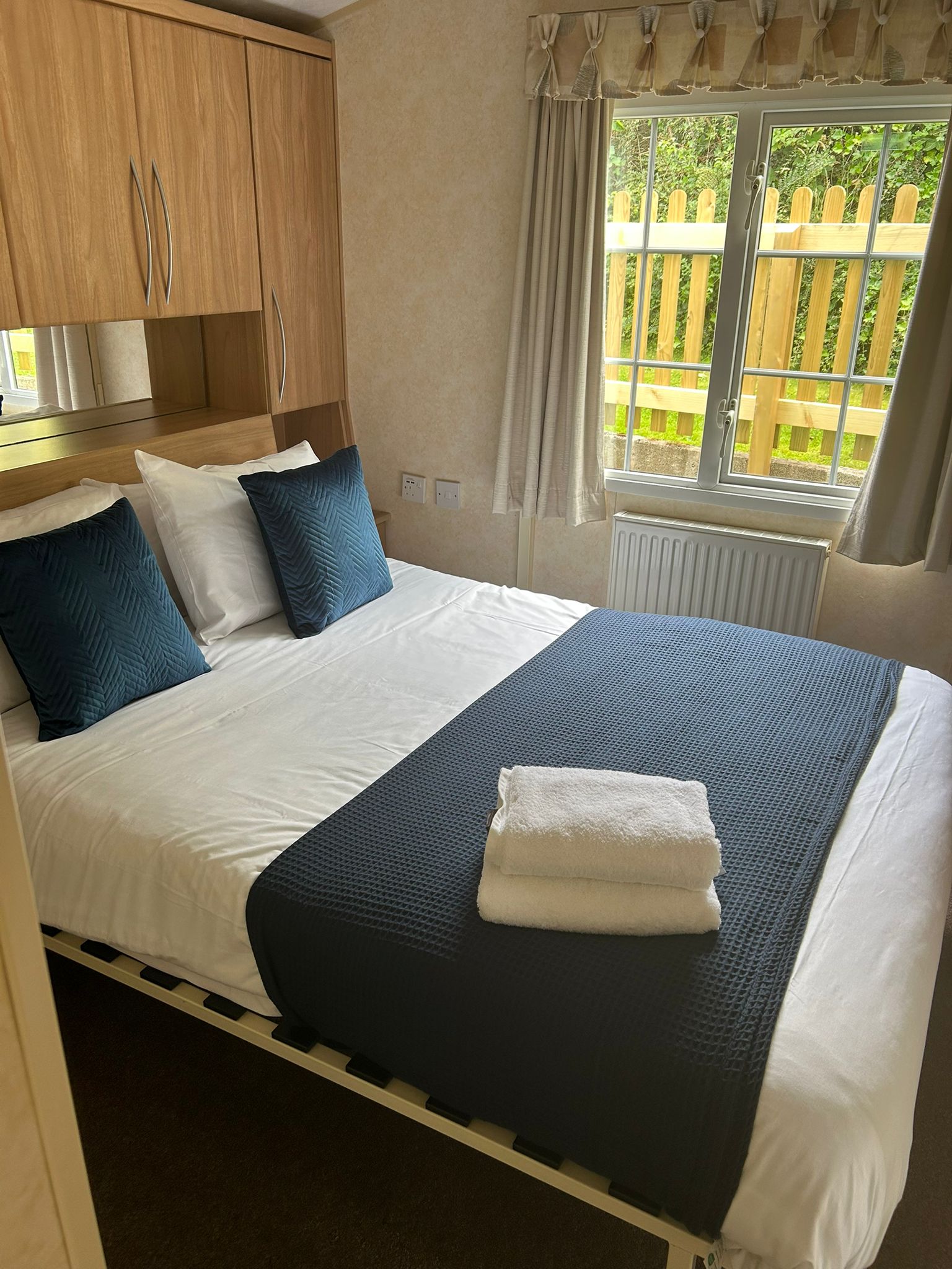 Professionally cleaned bedroom with fresh linens